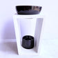 Hugo - White Wood + Gloss Black Ceramics Wax Melter